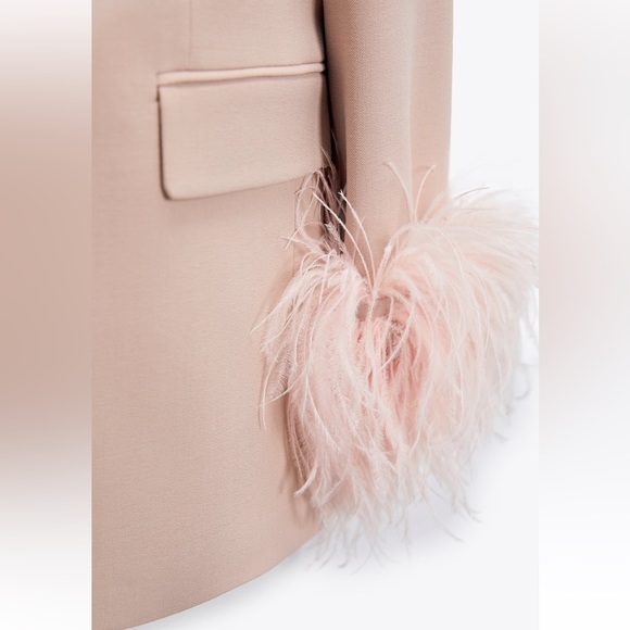 LIMITED EDITION STRAIGHT CUT FEATHER BLAZER - Picture 7 of 7